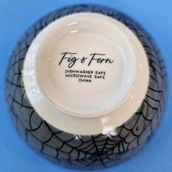 Prima Design Skull Spiderweb Bowl Halloween Spider Web Ceramic Dessert Soup Dish - Picture 3 of 7